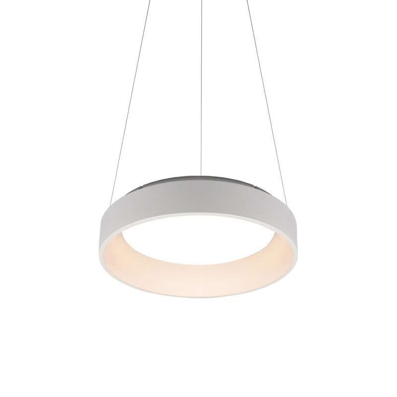 Aca Κρεμαστό Φωτιστικό Led 36W CCT 3670lm Λευκό Μεταλλικό D45XH120cm APOLLO (BR81LEDP45WHCCT)
