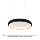 Aca Κρεμαστό Φωτιστικό Led 36W DImmER CCT 3470lm Λευκό Μεταλλικό D41XH120cm DIANA (BR71LEDP41BKCCTD) [ΠΑΡΑΓΩΓΗΣ]