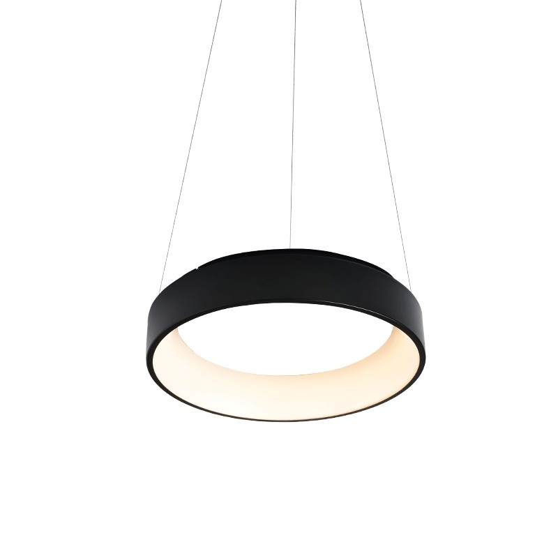 Aca Κρεμαστό Φωτιστικό Led 36W CCT 3670lm Μαύρο Μεταλλικό D45XH120cm APOLLO (BR81LEDP45BKCCT)