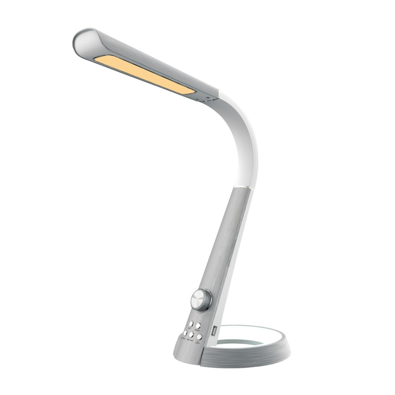 Aca Φωτιστικό Γραφείου Ασημί Πλαστικό Led SMD 8W 550lm CCT 2800K – 3800K – 5700K IP20 (BL1063S)