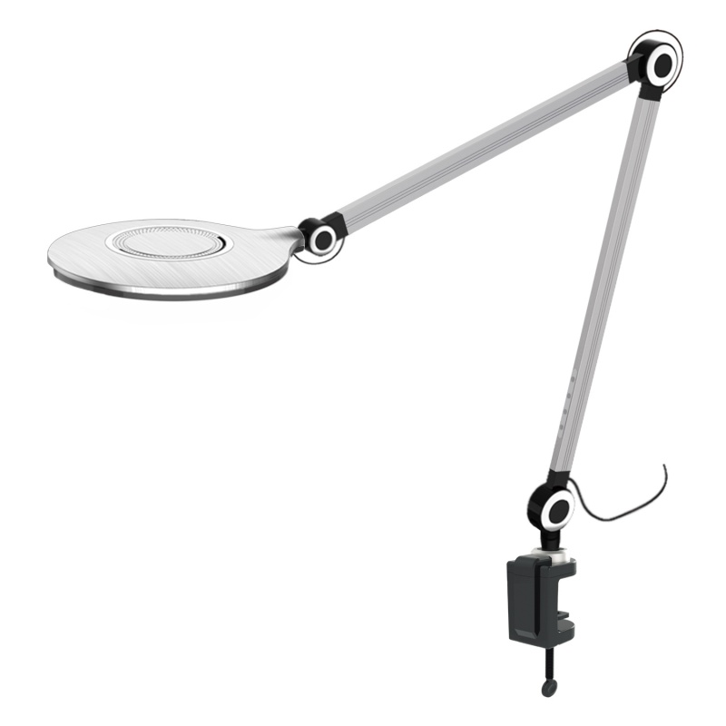 Aca Φωτιστικό Γραφείου Ασημί Πλαστικό Led SMD 9W 500lm CCT 3000K-4000K-6000K IP20 (BL1293DS)