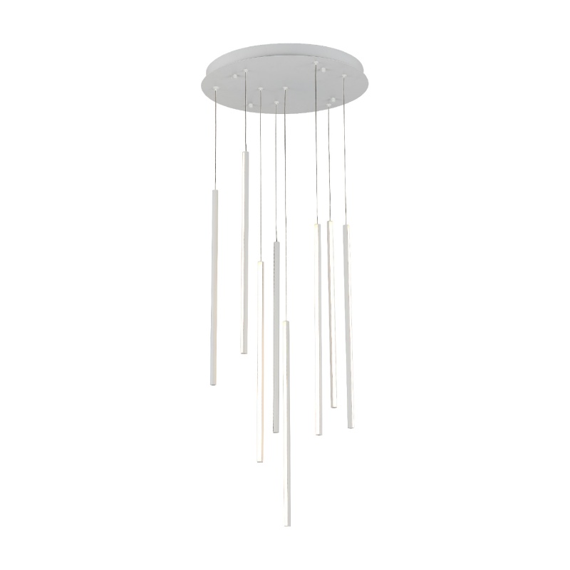 Aca Κρεμαστό Φωτιστικό Led KY011AC14WH ALICE Αμμώδες Λευκό Αλουμίνιο 50W 2800K-3200K-4000K 2000lm IP20 D300mm H550mm (KY011AC14W