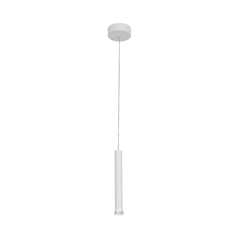 Aca Κρεμαστό Φωτιστικό Led KY011NC25WH RAPENZO Αμμώδες Λευκό Αλουμίνιο 6W 2800K-3200K-4000K 240lm IP20 Φ30mmXH300mm (KY011NC25WH
