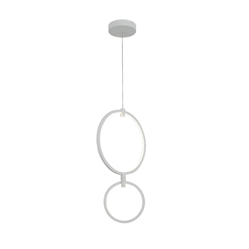 Aca Κρεμαστό Φωτιστικό Led KY011ECWH TWIN Αμμώδες Λευκό Αλουμίνιο + ΣΙΛΙΚΟΝΗ 30W 2800K-3200K-4000K 1200lm IP20 250+400mm (KY011E