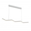 Aca Κρεμαστό Φωτιστικό Led KY011AD25WH ZIGZAG Αμμώδες Λευκό Αλουμίνιο + ΣΙΛΙΚΟΝΗ 30W 2800K-3200K-4000K 1200lm IP20 1200mm (KY011