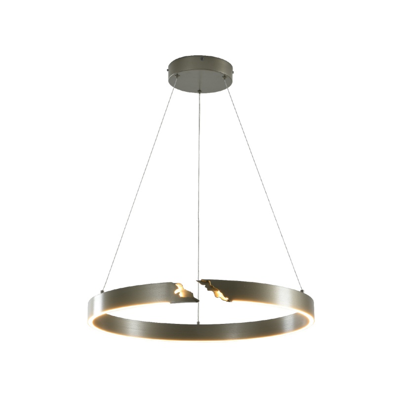Aca Κρεμαστό Φωτιστικό Led KY011EC92C RUNO ΜΑΤ Ασημί Αλουμίνιο + ΣΙΛΙΚΟΝΗ 30W 2800K-3200K-4000K 900lm IP20 Φ600mm (KY011EC92C)