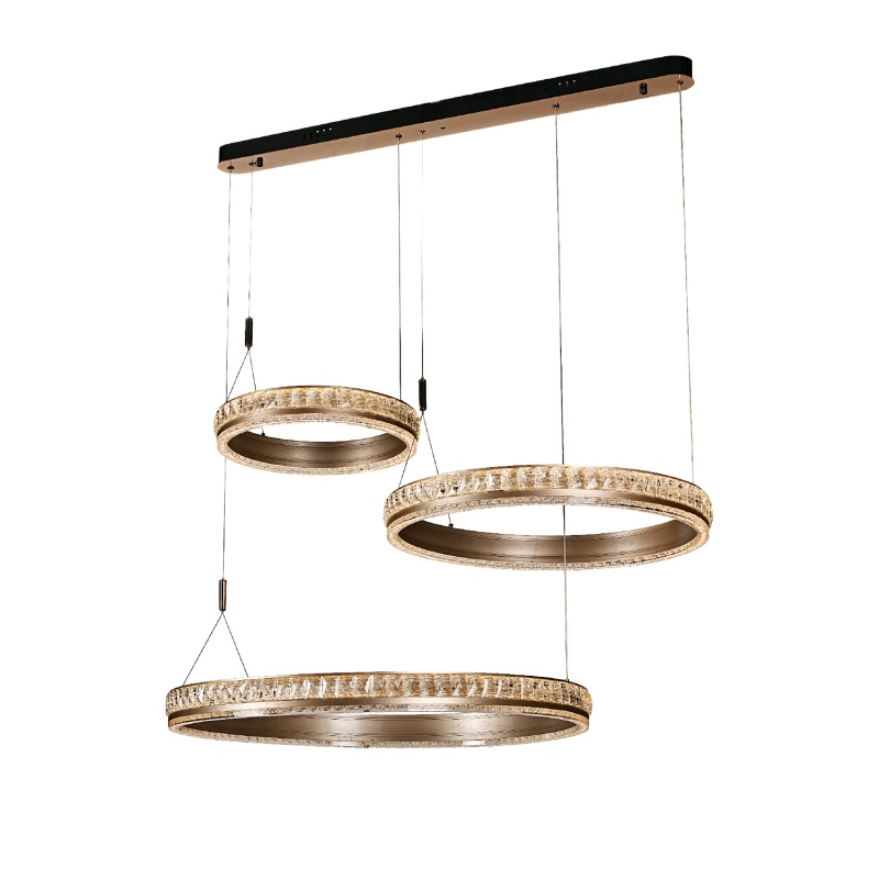 Aca Κρεμαστό Φωτιστικό HM25142L Χρυσό Led 90W 2700K-3000K-4000K IP20 L100XW80XH120cm (HM25142L)