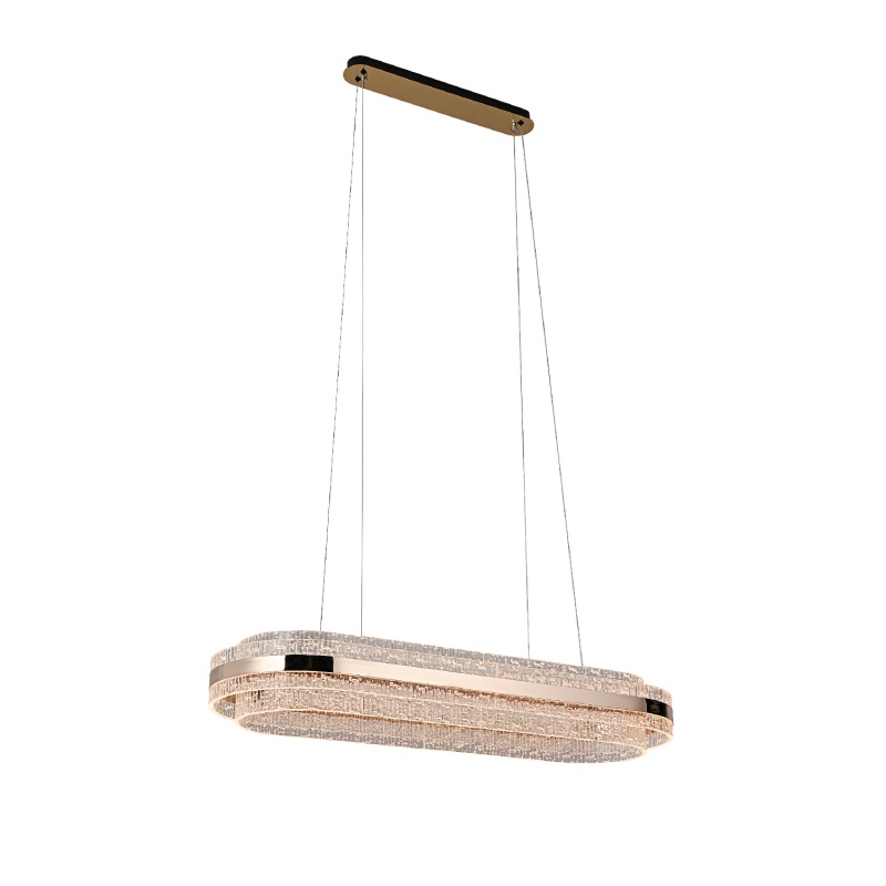 Aca Κρεμαστό Φωτιστικό HM251441 Χρυσό Led 60W 2700K-3000K-4000K IP20 L110XW36XH120cm (HM251441)