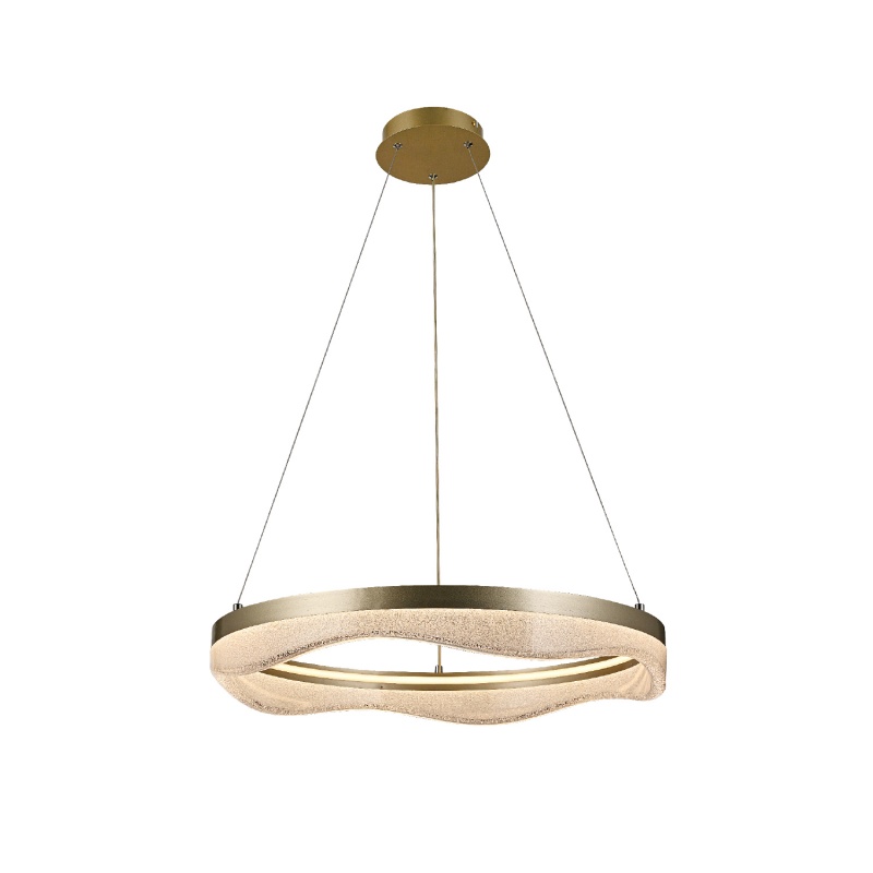Aca Κρεμαστό Φωτιστικό HM251476 Χρυσό Led 45W 2700K-3000K-4000K IP20 D60XH120cm (HM251476)