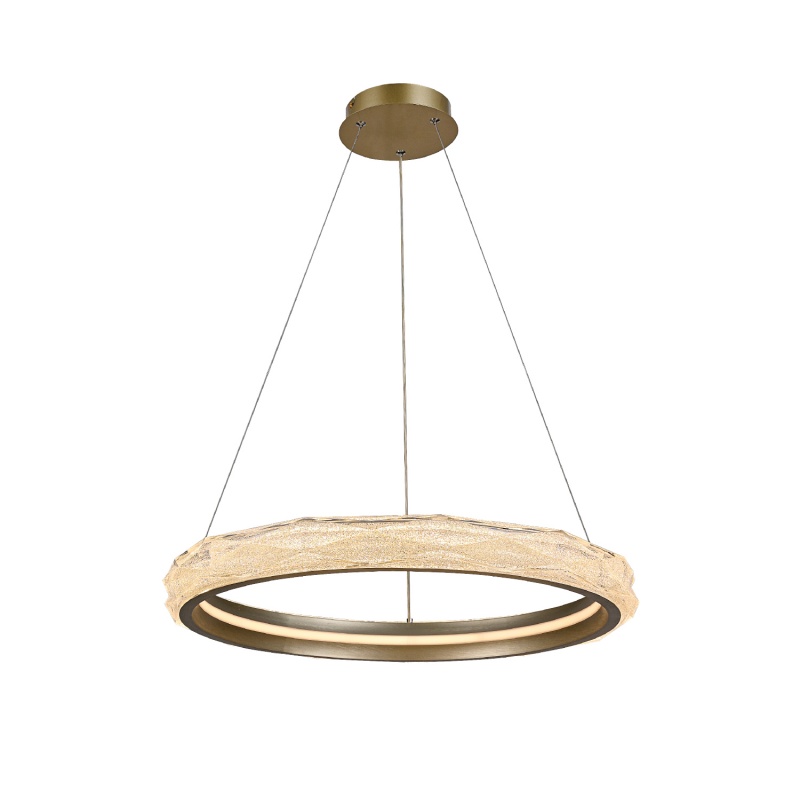 Aca Κρεμαστό Φωτιστικό HM251456 Χρυσό Led 45W 2700K-3000K-4000K IP20 D60XH120cm (HM251456)