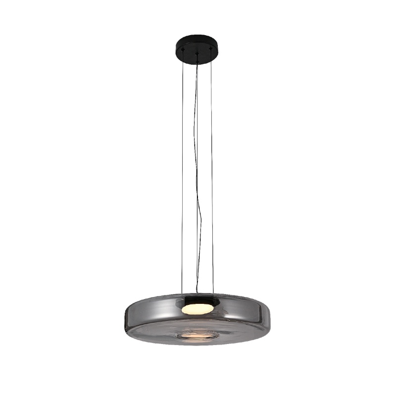 Aca Κρεμαστό Φωτιστικό HM2512645 Μαύρο Led 12W 3000K-4000K-6000K IP20 D45XH120cm (HM2512645)