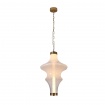 Aca Κρεμαστό Φωτιστικό HM25150WH Χρυσό Λευκό Γυαλί Led 18W 2700K-3000K-4000K IP20 D30XH120cm (HM25150WH)