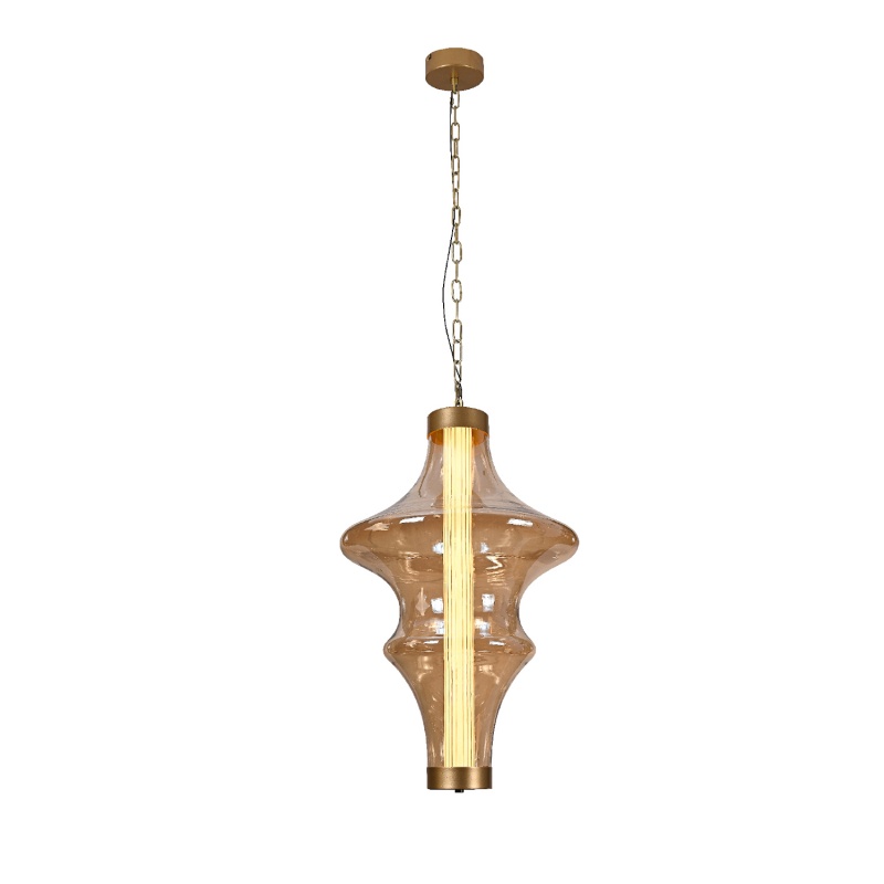 Aca Κρεμαστό Φωτιστικό HM25150SM Μαύρο Φιμέ Γυαλί Led 18W 2700K-3000K-4000K IP20 D30XH120cm (HM25150SM)