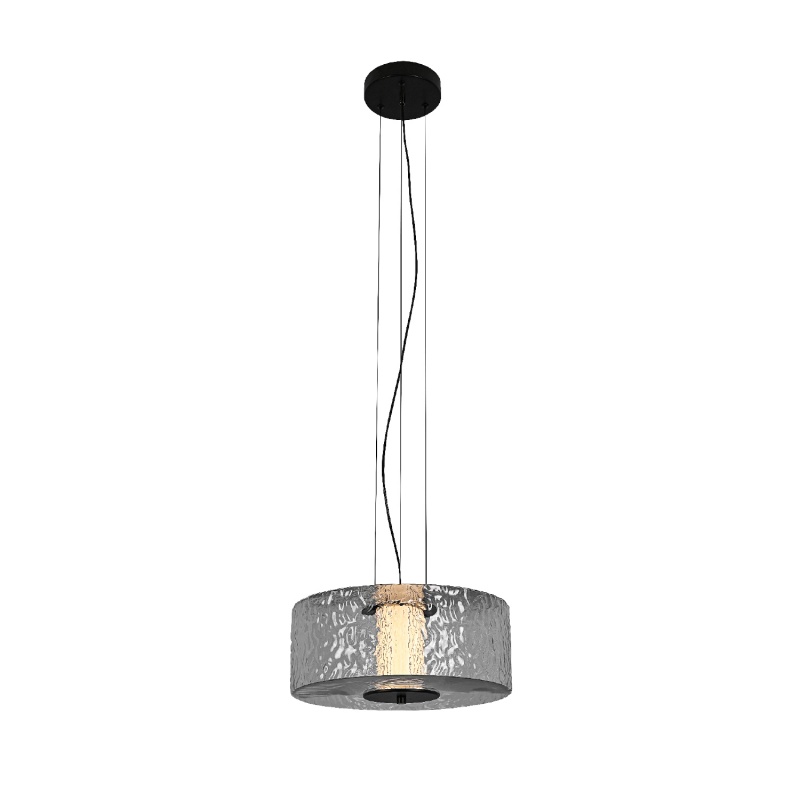 Aca Κρεμαστό Φωτιστικό HMD24153A Μαύρο Led 12W 2700K-3000K-4000K IP20 D36XH120cm (HMD24153A)