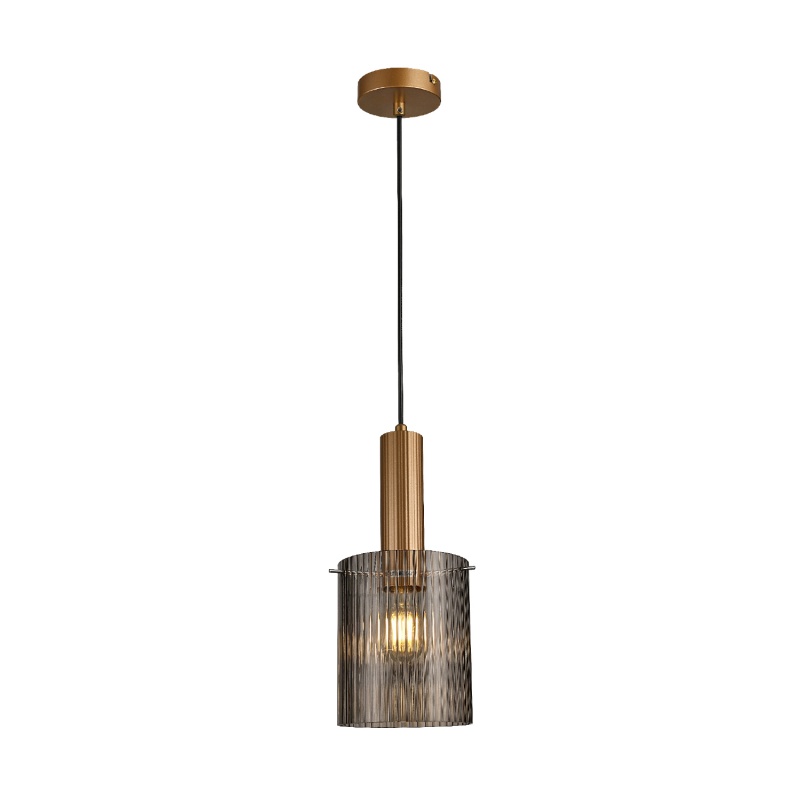 Aca Κρεμαστό Φωτιστικό HM2504015 Χρυσό 1XE27X40W IP20 D15XH120cm (HM2504015)