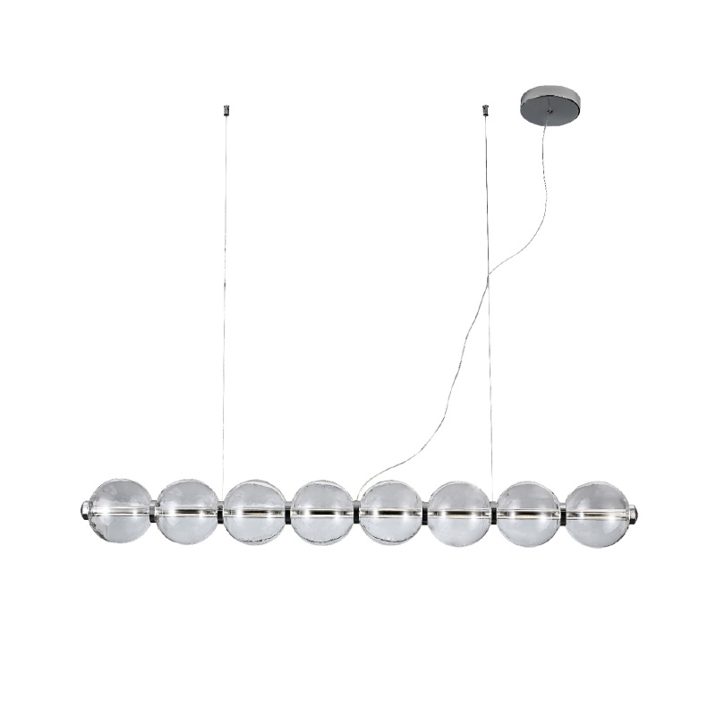 Aca Κρεμαστό Φωτιστικό HM2508 Χρώμιο ΔΙΑΦΑΝΕΣ Led 27W 3000K IP20 L130XW15XH120cm (HM2508)
