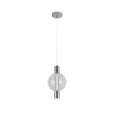 Aca Κρεμαστό Φωτιστικό HM25139SM Χρώμιο ΔΙΑΦΑΝΕΣ Led 5W + DOWNLIGHT 5W 3000K IP20 D20XH120cm (HM25139SM)