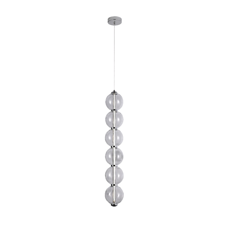 Aca Κρεμαστό Φωτιστικό HM25039L Χρώμιο Led 27W 3000K IP20 D15XH180cm (HM25039L)