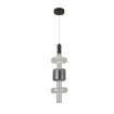 Aca Led Κρεμαστό Φωτιστικό Μαύρο Διαφανές 5W 3000K IP20 (HM250263BC)