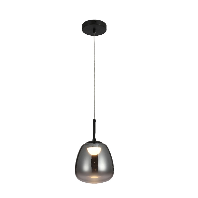 Aca Κρεμαστό Φωτιστικό HM2357A Μαύρο Φιμέ Led 5W 3000K IP20 D17XH120cm (HM2357A)