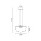 Aca Κρεμαστό Φωτιστικό HM2460SM Μαύρο Φιμέ Γυαλί Led 12W 3000K-4000K-6000K IP20 D30XH120cm (HM2460SM)