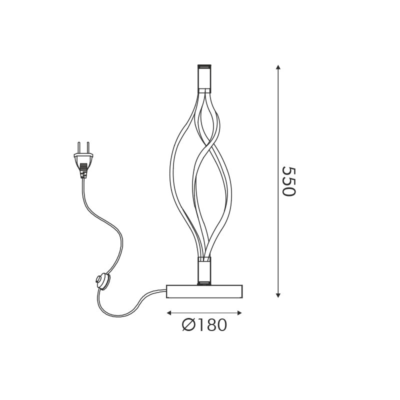 Aca Επιτραπέζιο Φωτιστικό Led 30W 2400lm CCT IP20 Μαύρο Αλουμίνιο + Ακρυλικό (HM607LEDTBKCCT)