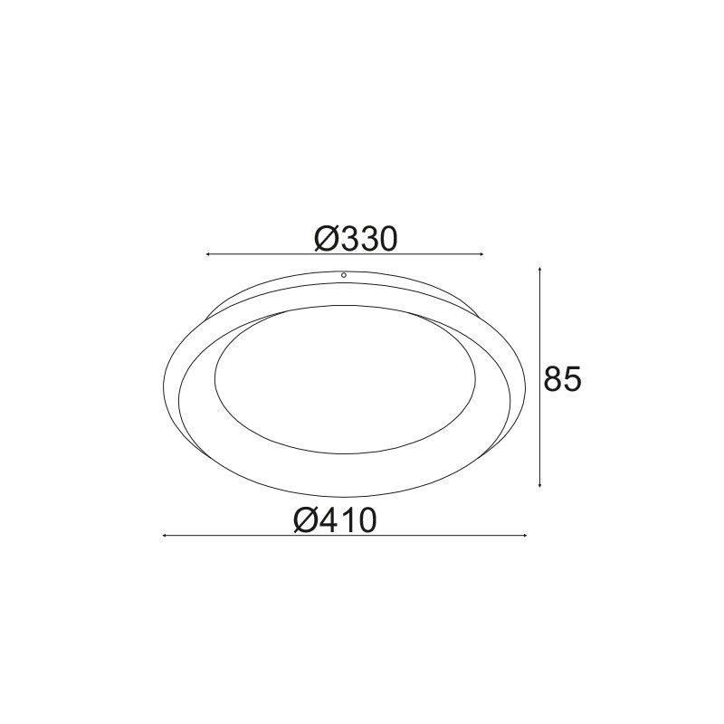 Aca Οροφής Φωτιστικό Led 36W CCT 3470lm Μαύρο Μεταλλικό D41XH8,5cm DIANA (BR71LEDC41BKCCT)