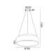 Aca Κρεμαστό Φωτιστικό Led 48W DImmER CCT 5350lm Λευκό Μεταλλικό D60XH120cm APOLLO (BR81LEDP60WHCCTD) [ΠΑΡΑΓΩΓΗΣ]