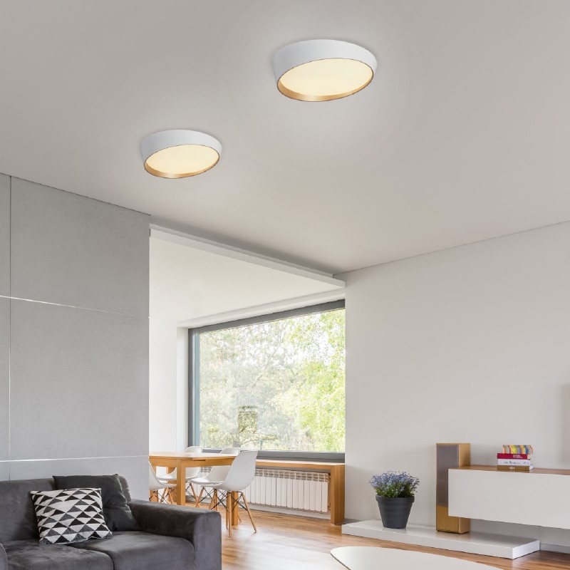 Aca Φωτιστικό Οροφής Led 32W 2500lm CCT IP20 Λευκό Μεταλλικό + Ακρυλικό FEEDO (HM219LEDPCCT)