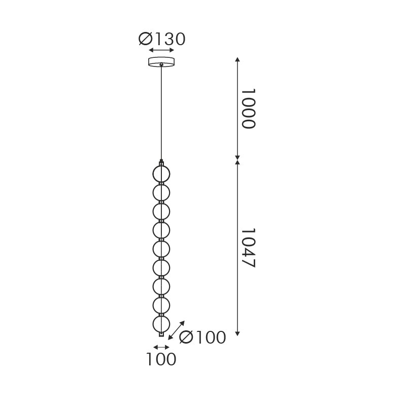 Aca Κρεμαστό Φωτιστικό Led 14W 1050lm 3000K IP20 Χρυσό Αλουμίνιο + Ακρυλικό (HM238LEDP9)