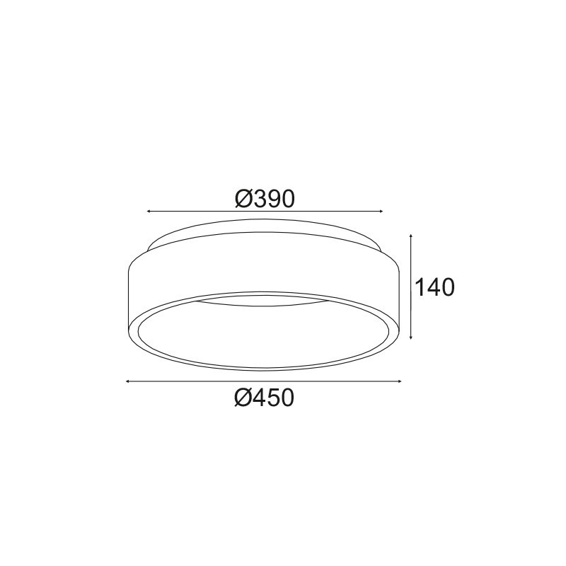 Aca Οροφής Φωτιστικό Led 36W CCT 3670lm Λευκό Μεταλλικό D45XH14cm APOLLO (BR81LEDC45WHCCT)