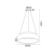 Aca Κρεμαστό Φωτιστικό Led 36W DImmER CCT 3670lm Μαύρο Μεταλλικό D45XH120cm APOLLO (BR81LEDP45BKCCTD) [ΠΑΡΑΓΩΓΗΣ]