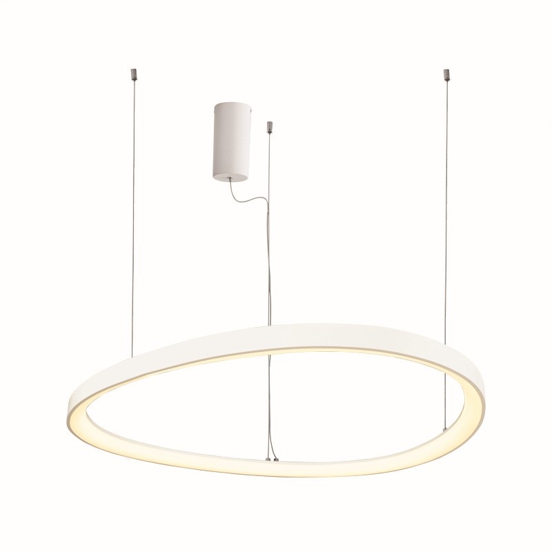 Aca HARMONY-Φωτιστικό Κρεμαστό Λευκό ΑλουμίνιοΥ Led SMD 73W CCT 5800lm IP20 Φ800Χ1200ΜΜ (BR97LEDP80WHCCT)