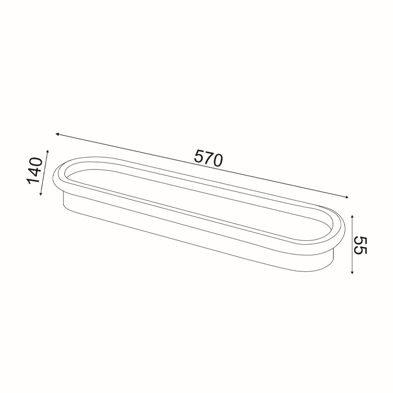Aca Οροφής Φωτιστικό Led 33W DIM CCT 3300lm SOLO Μεταλλικό Λευκό IP20 57X14X6cm (BR20LEDC57WHDCCT)