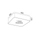 Aca Οροφής Φωτιστικό Led 40W 4000lm CCT Μαύρο ΜΕΤ/ΚΟ 48X48XH13cm EMERY (HM28LEDC48BKCCT)