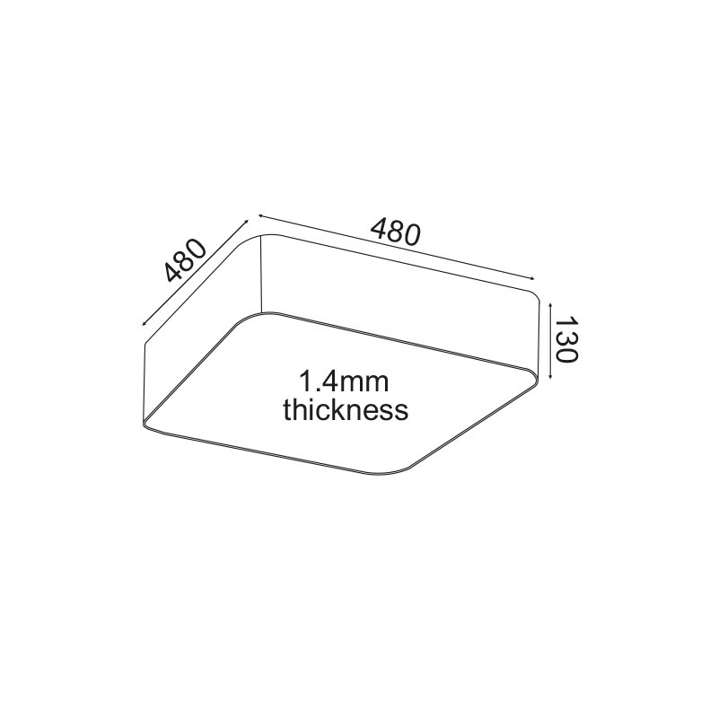Aca Οροφής Φωτιστικό Led 40W 4000lm CCT Μαύρο ΜΕΤ/ΚΟ 48X48XH13cm EMERY (HM28LEDC48BKCCT)