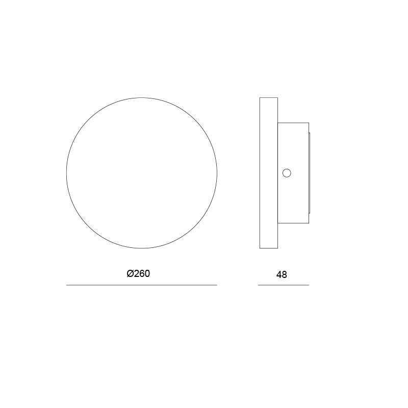 Aca Led Γύψινο Επίτοιχο Φωτιστικό Φυσικό 8W 570lm 3000K Φ260Χ45 RAFA (G8530LED)