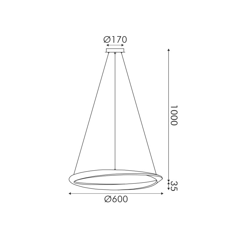 Aca HARMONY Κρεμαστό Φωτιστικό Led 32W 2500lm CCT IP20 Χρυσό Μεταλλικό + Ακρυλικό (HM24LEDP60GDCCT)