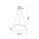 Aca Κρεμαστό Φωτιστικό Led 36W DImmER CCT 3470lm Λευκό Μεταλλικό D41XH120cm DIANA (BR71LEDP41BKCCTD) [ΠΑΡΑΓΩΓΗΣ]