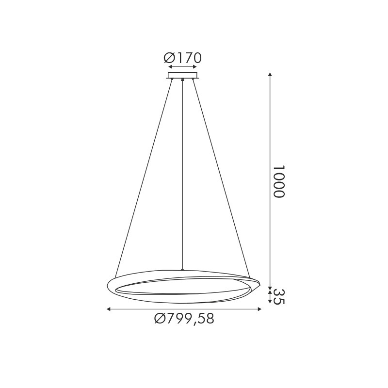 Aca Κρεμαστό Φωτιστικό Led 42W 3300lm CCT IP20 Λευκό Μεταλλικό + Ακρυλικό (HM24LEDP80GDCCT)
