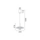 Aca LOFTY- PENDANT LAMP SAND GOLD ALUMINIUM Led SMD 8W 2700Κ 560lm IP20 Φ300x1500mm (BD379A300PWH)