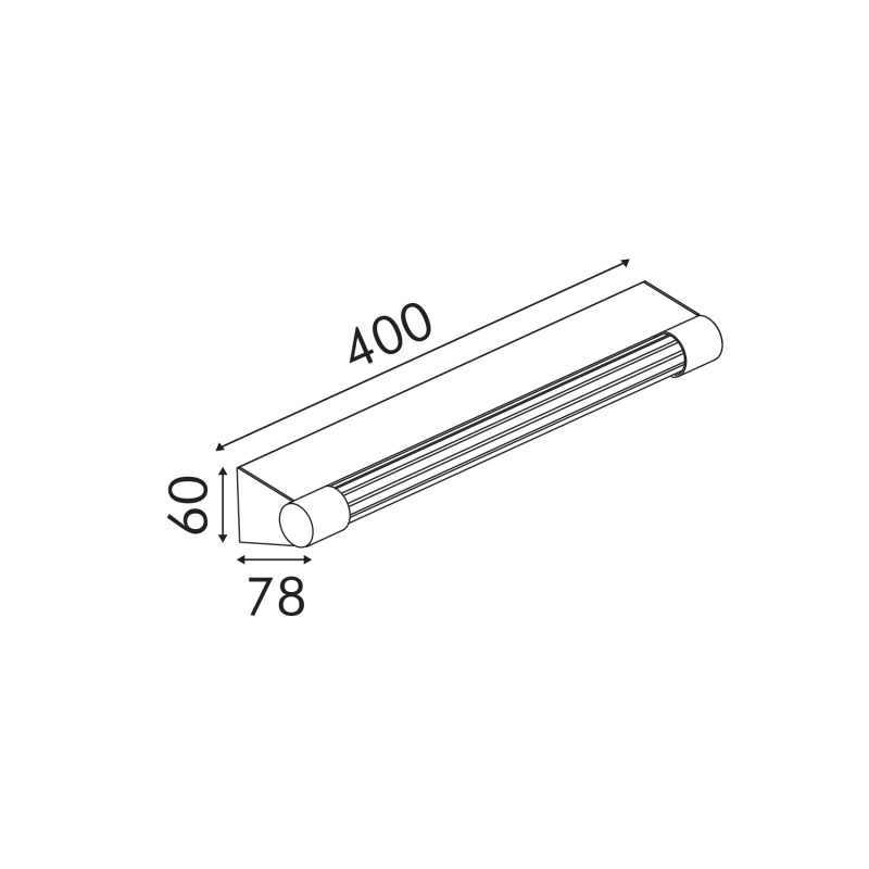 Aca IMPERIAL-Φωτιστικό Επιτοίχιο Μπρονζέ ΑλουμίνιοΥ Led SMD 9W 3000K 405lm IP44 400x78x60mm (BD374400WBR)