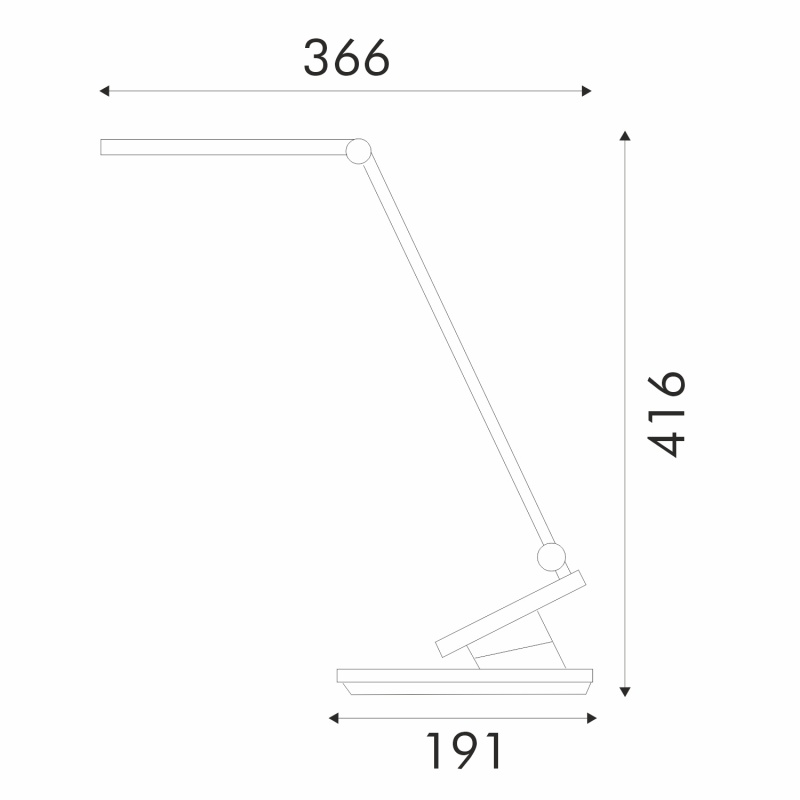 Aca Φωτιστικό Γραφείου Μαύρο Πλαστικό Led SMD 10W 550lm CCT 3000K-4000K-5700K IP20 (BL1235BK)