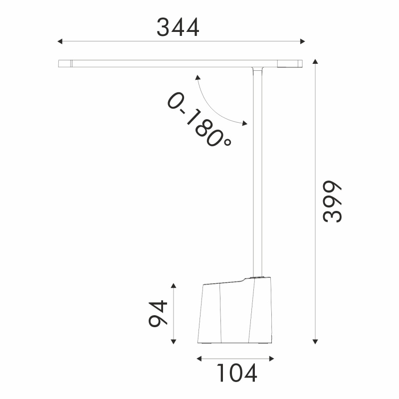 Aca Φωτιστικό Γραφείου Led BL1046ULG Γκρι 8W CCT 3000K/3800K/5700K 300lm (BL1046ULG)