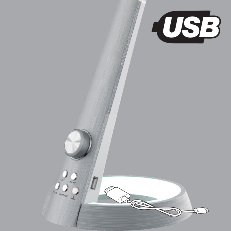 Aca Φωτιστικό Γραφείου Χρυσό Πλαστικό Led SMD 8W 450lm CCT 3000K-4000K-6000K IP20 (BL1063GD)