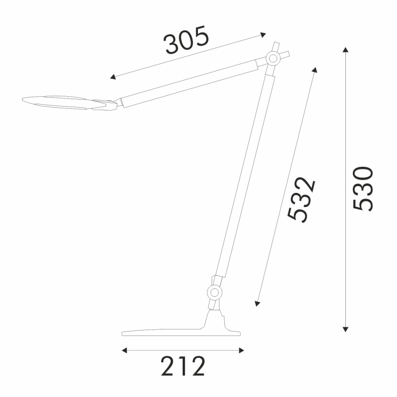 Aca Φωτιστικό Γραφείου Λευκό Πλαστικό Led SMD 9W 500lm CCT 2800K-6500K IP20 (BL1216WH)