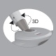 Aca Φωτιστικό Γραφείου Λευκό Πλαστικό Led SMD 9W 500lm CCT 2800K-6500K IP20 (BL1216WH)