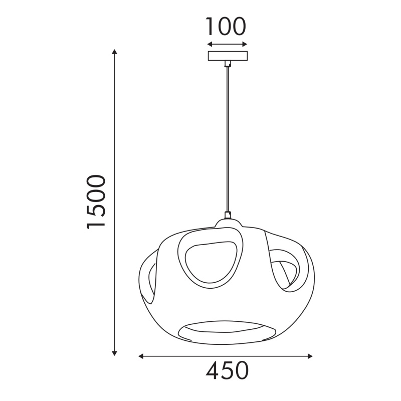 Aca Κρεμαστό Φωτιστικό QUEEN MP251032 Λευκό 1XE27 60W (MP251032)