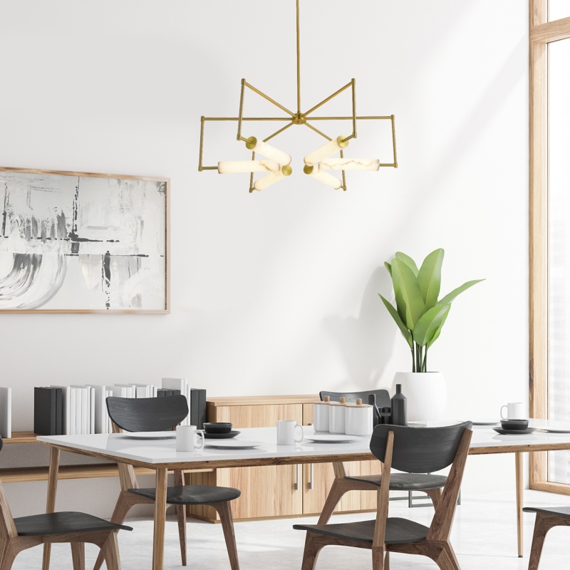 Aca Κρεμαστό Φωτιστικό Led ABYSS MP2401096 Λευκό-Χρυσό 60W 3000K (MP2401096)