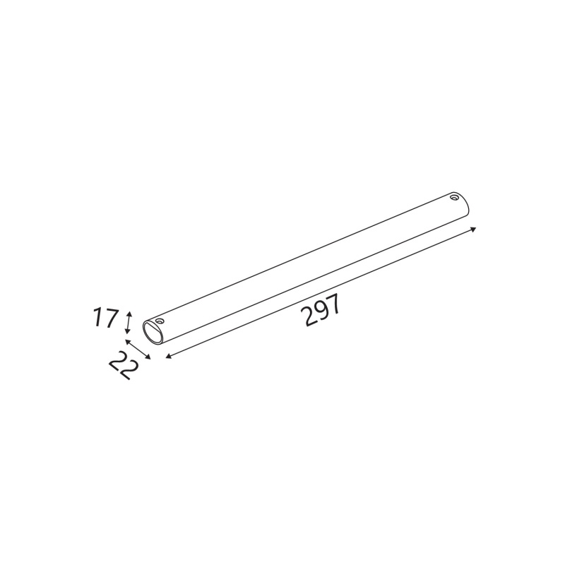 Aca ΒΡΑΧΙOΝΑΣ MATRIX Αμμώδες Μαύρο ΑλουμίνιοΥ 22x17x297mm IP20 (LM8001297A)